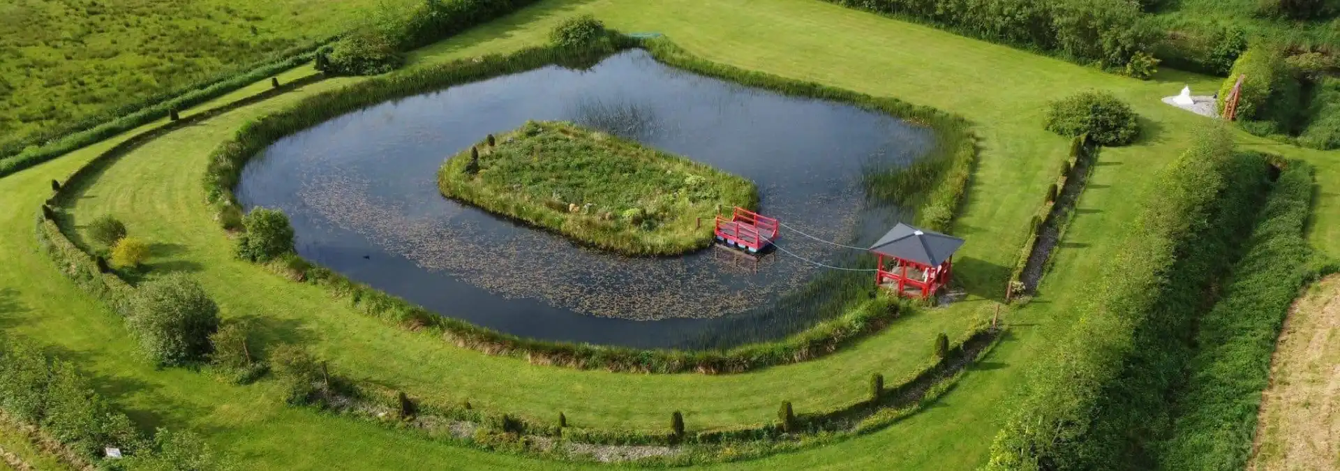 Areal view of the lake
